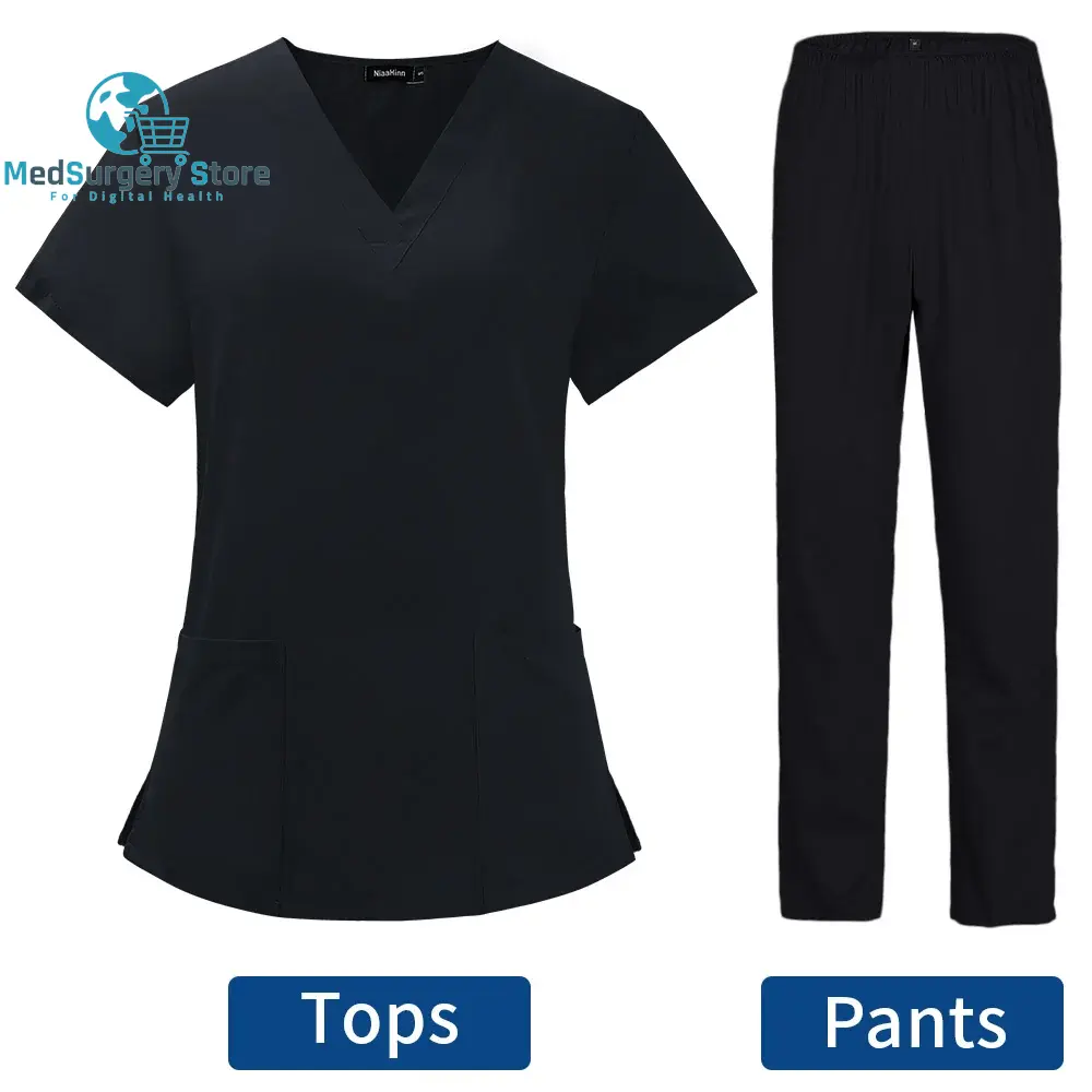 Pet Grooming Arzt Uniformen Non-Sticky Hair Krankenschwester Frauen dünn und leicht Stoff medizinische Kleidung für Sommer klinische Uniform Frau