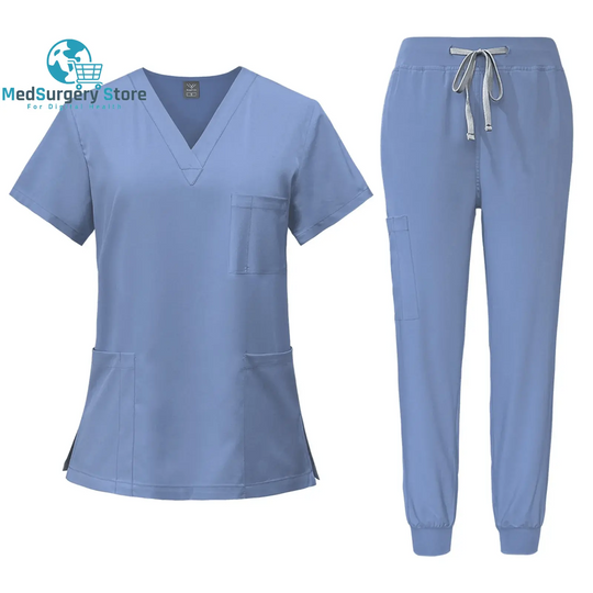 Chirurgische Uniformen Frau Krankenpflege Krankenpflege Sets Top Pant Artikel Medizinische Uniform Scrubs Klinische Schönheitssalon Krankenhaus Anzüge