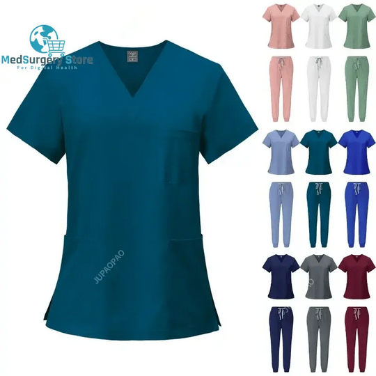 Chirurgische Uniformen Frau Krankenpflege Krankenpflege Sets Top Pant Artikel Medizinische Uniform Scrubs Klinische Schönheitssalon Krankenhaus Anzüge