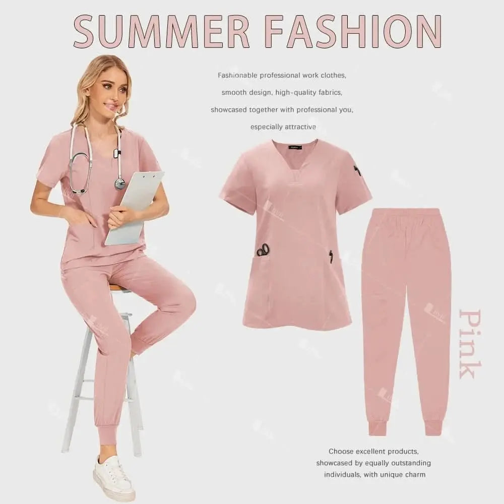 HTTHDD Premium Chirurgische OP-Kleidung - Atmungsaktive Unisex-Kleidung mit Taschen.