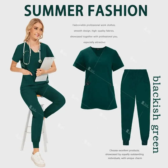 HTTHDD Premium Chirurgische OP-Kleidung - Atmungsaktive Unisex-Kleidung mit Taschen.
