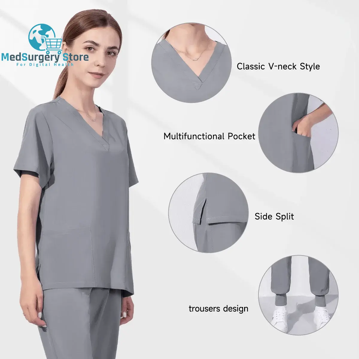 Großhandel Frauen tragen Scrub Anzüge Krankenhaus Arzt arbeiten Uniform medizinische chirurgische Multicolor Multicolor Unisex Uniform Krankenschwester Zubehör