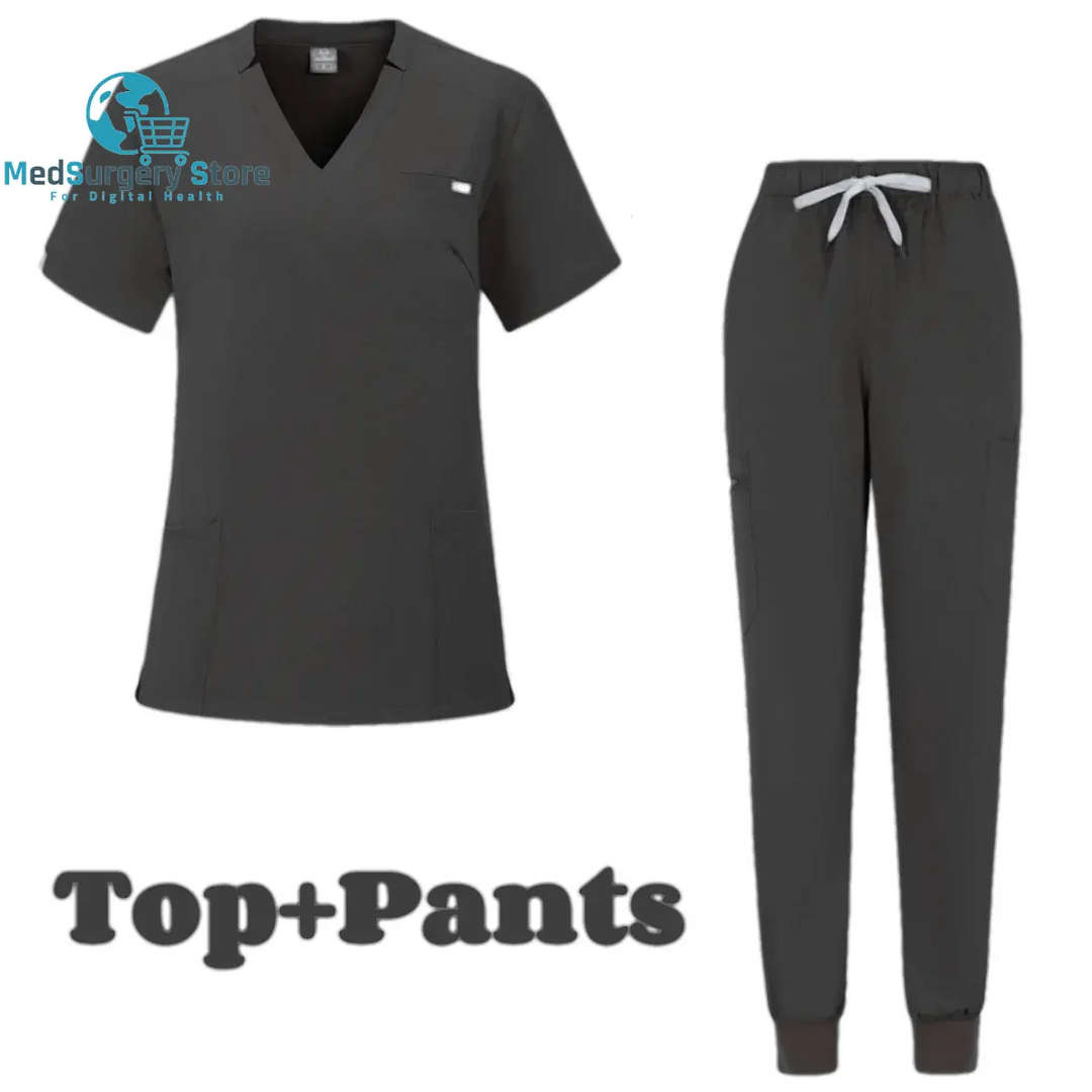 Kurze Ärmel Arzt Zubehör Krankenhaus Stilvolle Weibliche Frauen Stretch Medizinische Scrubs Krankenschwester Uniform Medicals Spa Frauen Uniformen