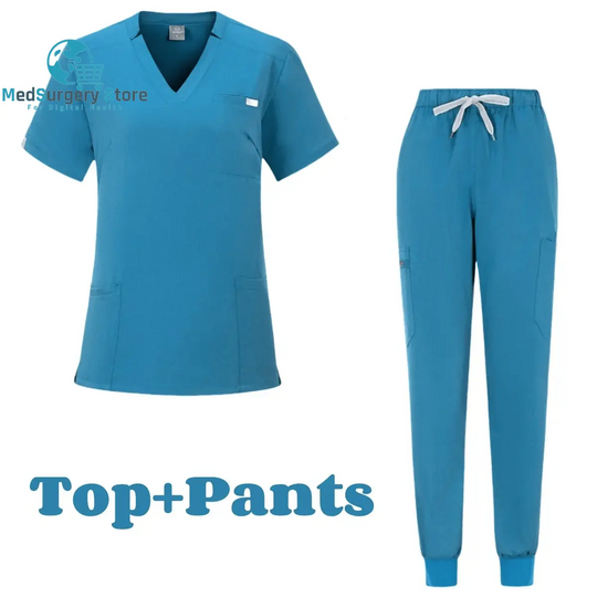 Kurze Ärmel Arzt Zubehör Krankenhaus Stilvolle Weibliche Frauen Stretch Medizinische Scrubs Krankenschwester Uniform Medicals Spa Frauen Uniformen