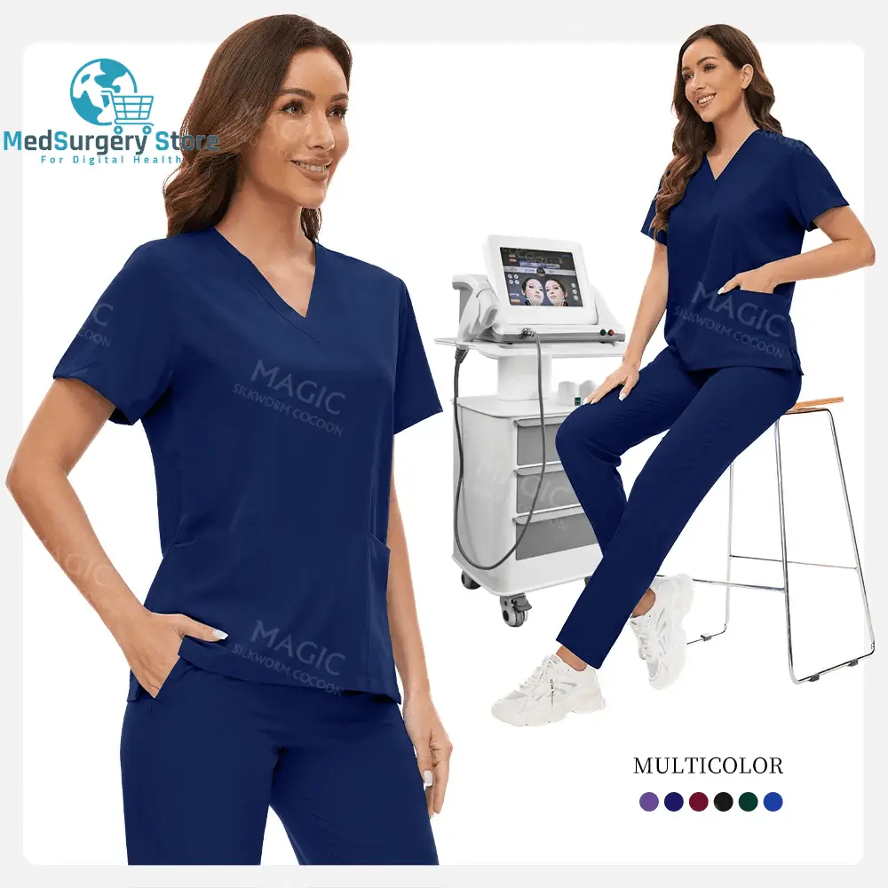 Krankenhaus Chirurgische Kleidung Medizinische Uniform Frauen Scrub Set Arzt Krankenschwester Zubehör Zahnklinik Scrub Set Schönheitssalon Arbeitskleidung
