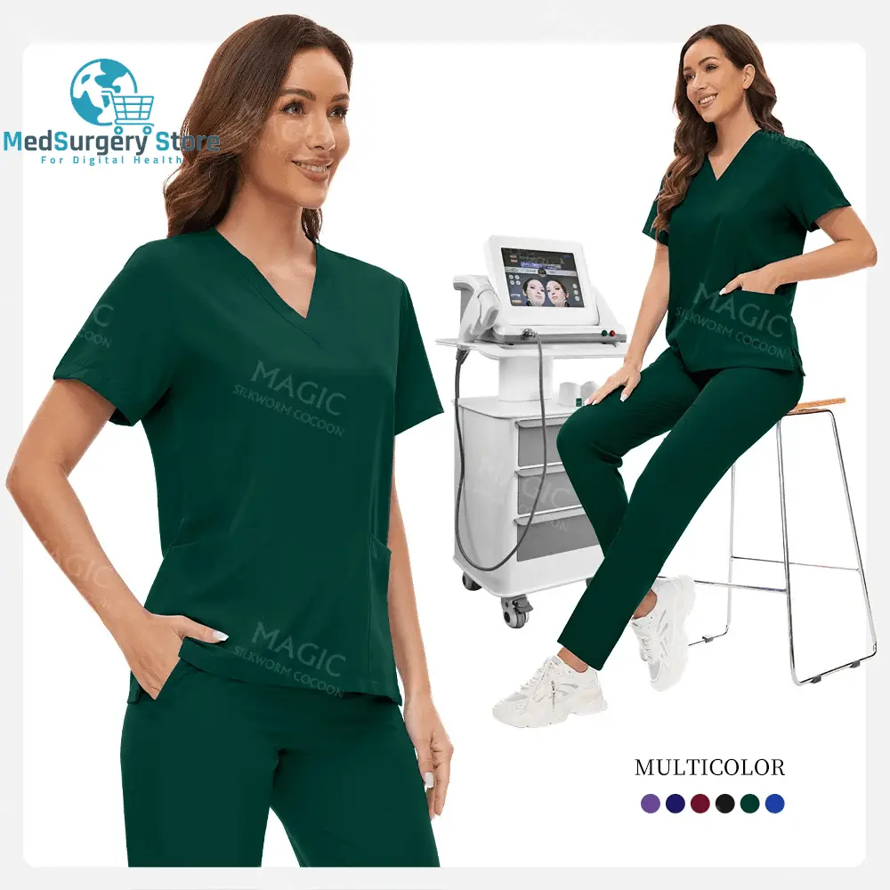 Krankenhaus Chirurgische Kleidung Medizinische Uniform Frauen Scrub Set Arzt Krankenschwester Zubehör Zahnklinik Scrub Set Schönheitssalon Arbeitskleidung