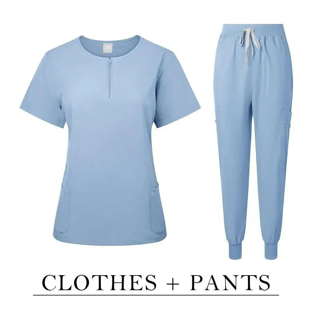 Chirurgische Uniform Women'S Care Set Top Hose Medical Scrub Clinical Beauty Salon Hospital Setnurse Hospital