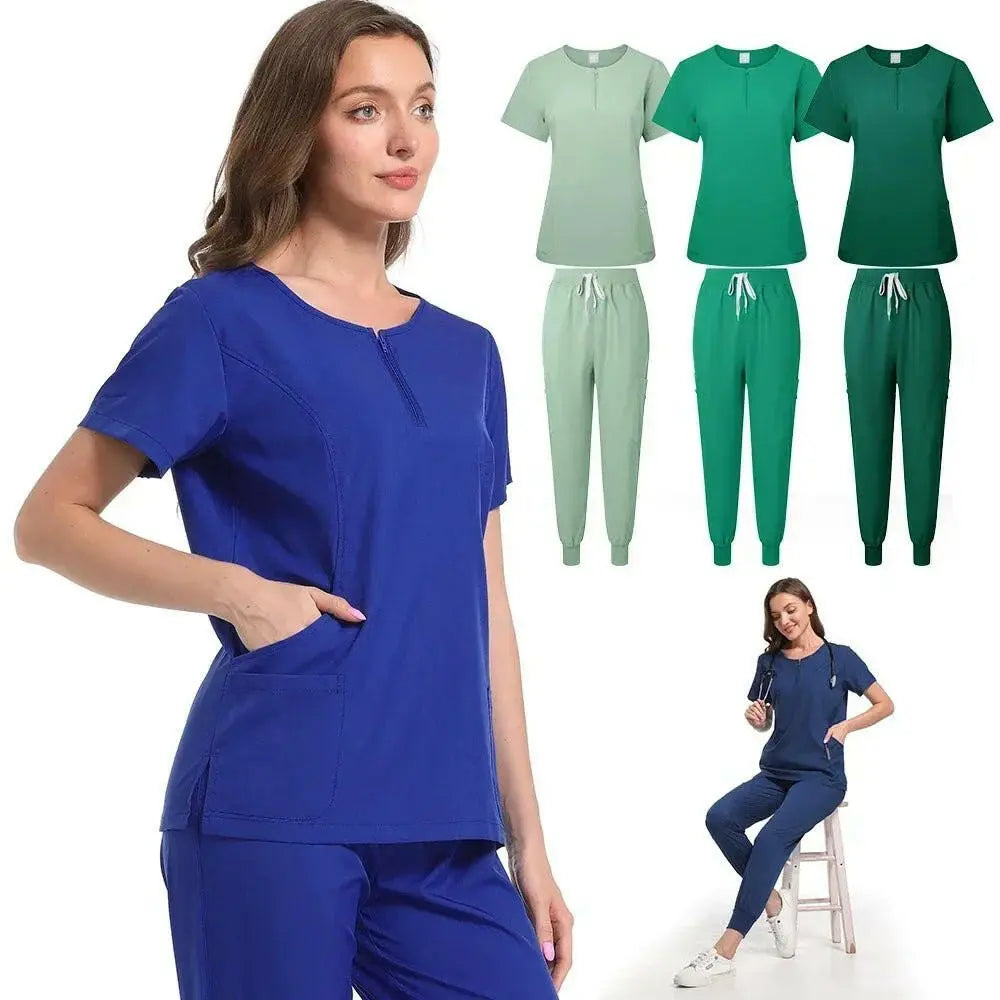 Chirurgische Uniform Women'S Care Set Top Hose Medical Scrub Clinical Beauty Salon Hospital Setnurse Hospital