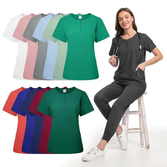 Chirurgische Uniform Women'S Care Set Top Hose Medical Scrub Clinical Beauty Salon Hospital Setnurse Hospital