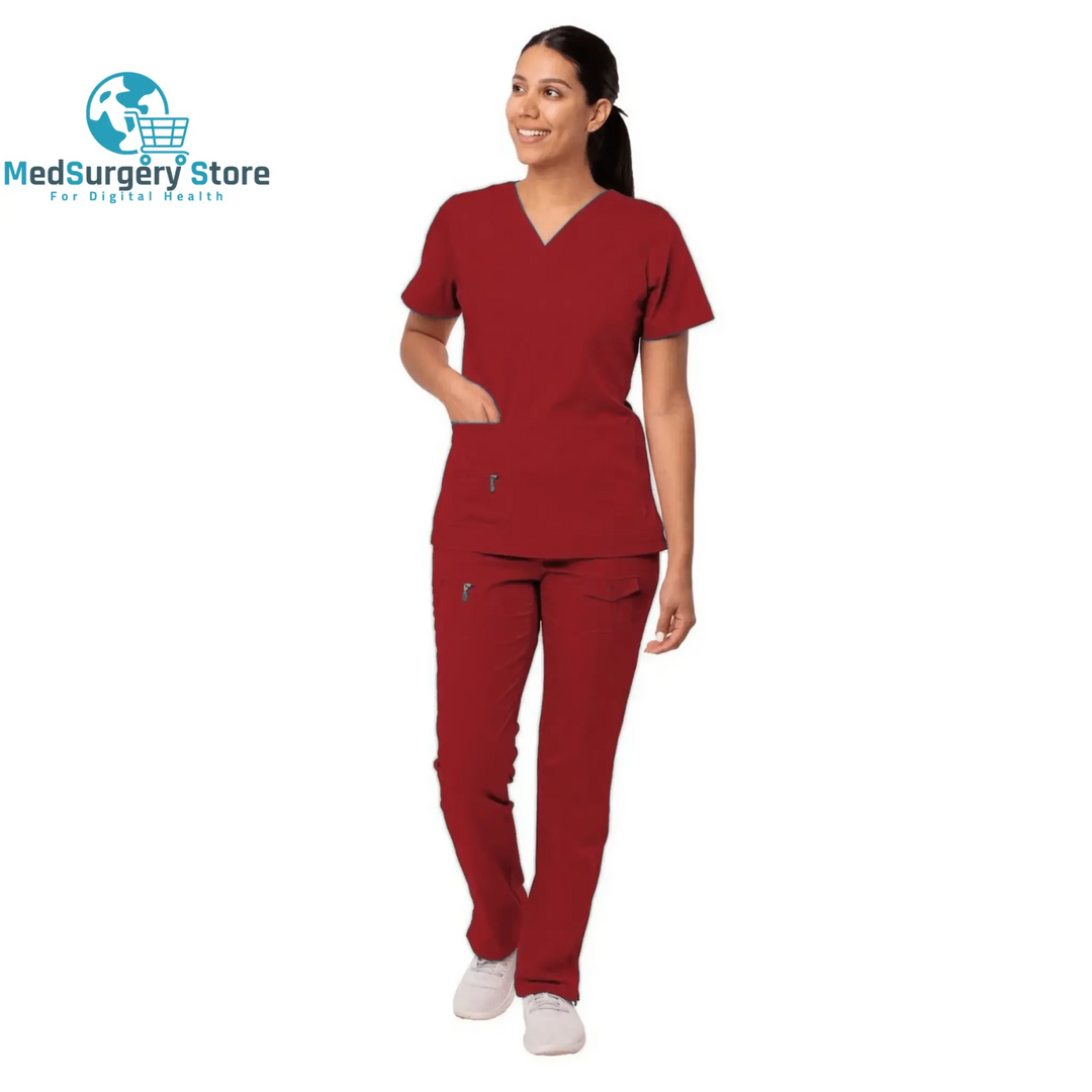 Neue chirurgische Uniformen Frau Scrubs Medico Arbeit tragen Top und Hose Sets klinische medizinische Anzug Kleidung für Arzt Krankenpflege Uniform