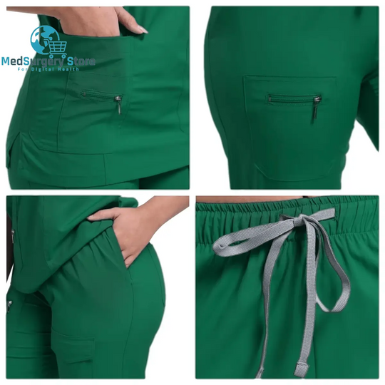 Neue chirurgische Uniformen Frau Scrubs Medico Arbeit tragen Top und Hose Sets klinische medizinische Anzug Kleidung für Arzt Krankenpflege Uniform