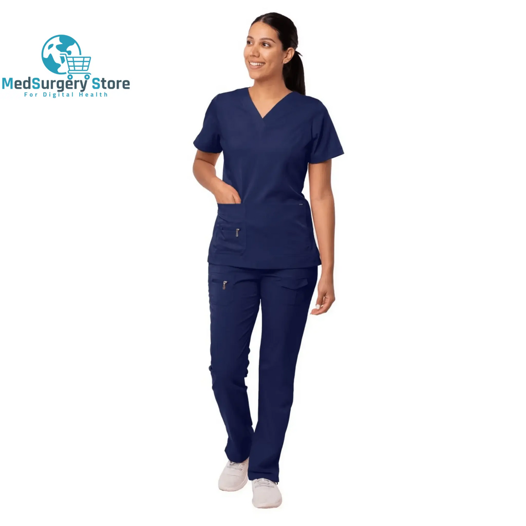 Neue chirurgische Uniformen Frau Scrubs Medico Arbeit tragen Top und Hose Sets klinische medizinische Anzug Kleidung für Arzt Krankenpflege Uniform