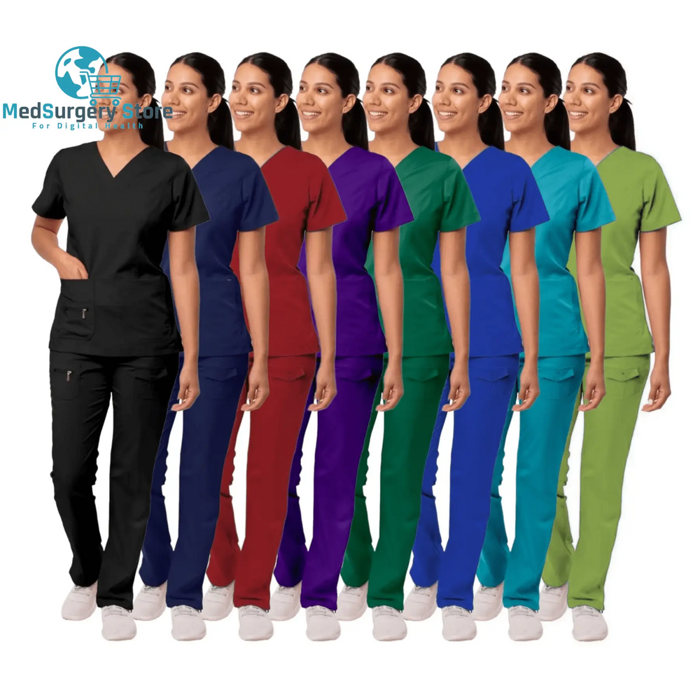 Neue chirurgische Uniformen Frau Scrubs Medico Arbeit tragen Top und Hose Sets klinische medizinische Anzug Kleidung für Arzt Krankenpflege Uniform