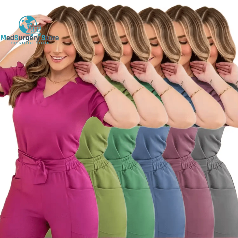 Chirurgische Uniformen Frau Krankenpflege Krankenpflege Sets Top Pant Artikel Medizinische Uniform Scrub Klinischer Schönheitssalon Spa Krankenhaus Anzüge
